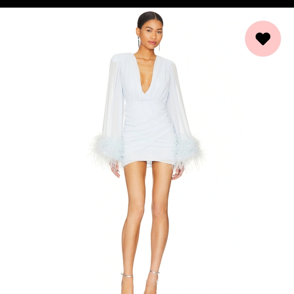 Agneta Mini Dress in Baby Blue size Medium